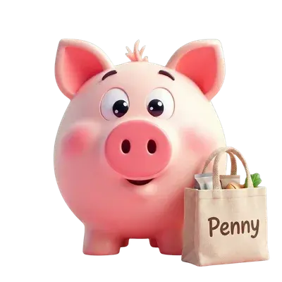 Penny doet boodschappen